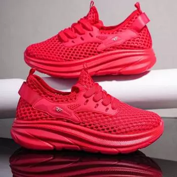 Новые летние дышащие женские туфли, тонкие ажурные универсальные кроссовки, легкие сандалии для активного отдыха с большой сеткой 36