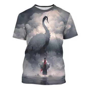 Новые летние футболки для мальчиков и девочек, футболка в китайском стиле, летние детские повседневные мужские футболки с 3D принтом «Гоку Вегета» с короткими рукавами XXXL