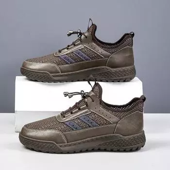 Новые летние кроссовки с мягкой подошвой для бега, мужские, черные, сетчатые, дышащие, повседневные, удобные, модные, универсальные, для занятий спортом на открытом воздухе 39