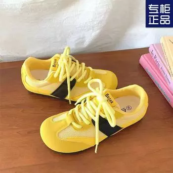Новые летние легкие модные спортивные кроссовки Forrest Gump 2024 женские dopamine ретро универсальные нескользящие продвинутые немецкие тренировочные кроссовки 35 жёлтый