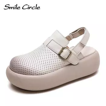 Новые летние литературные ретро сандалии Baotou с дышащей толстой подошвой, темпераментная повседневная женская обувь 36 белый