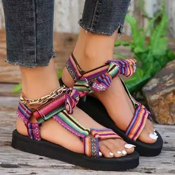 Новые летние модные элегантные повседневные сандалии с открытым носком, легкие туфли на плоской подошве с круглым носком для женщин, НЕТ:9-8 35