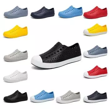 Новые летние модные дышащие сандалии, пляжная обувь, обувь для плавания, дышащая обувь без шнуровки 36 чёрный