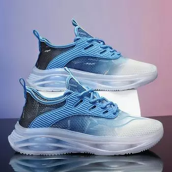 Новые летние модные кроссовки с мягкой подошвой и амортизирующей сеткой для бега, спортивные кроссовки для тенниса на толстой подошве для мужчин 39