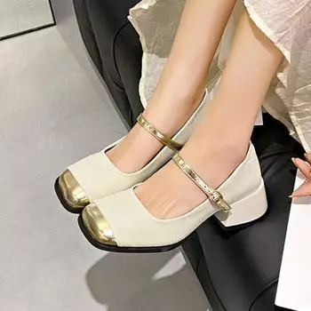 Новые летние модные повседневные элегантные туфли на высоком каблуке с квадратным носком и квадратным носком, простая модная женская обувь НЕТ: 306 34