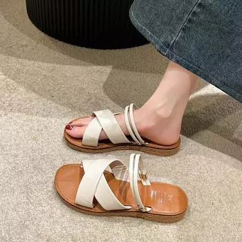 Новые летние модные повседневные удобные сандалии с круглым носком, элегантные модные тапочки на квадратном каблуке с открытым носком, НЕТ:Ф-10 35