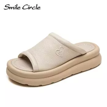 Новые летние модные сандалии на толстой подошве с надписью «рыбий рот» и верхняя одежда, тапочки, однотонная простая женская обувь 35 чёрный