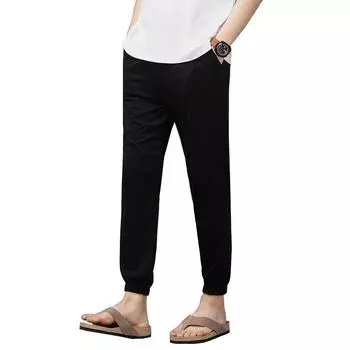 Новые летние мужские брюки из ледяного шелка, повседневные тонкие дышащие брюки, уличные беговые брюки для кемпинга, пешего туризма и тренировок L армия зеленый