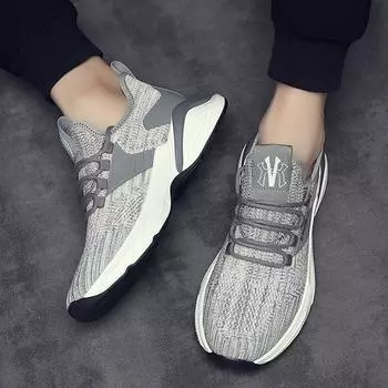 Новые летние мужские дышащие кроссовки, нескользящая легкая уличная спортивная обувь, кроссовки 39 красный