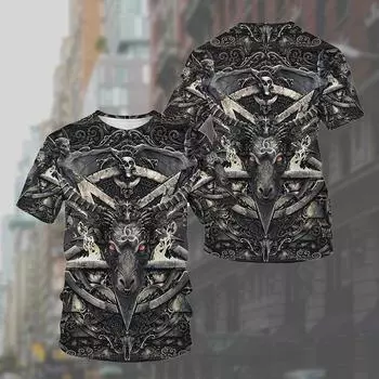 Новые летние мужские футболки, модные винтажные 3D воины викингов с цифровым принтом в европейском и американском стиле ретро XS