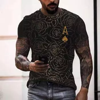 Новые летние мужские футболки с изображением головы призрака, повседневные футболки с 3D-принтом в стиле хип-хоп, с круглым вырезом и коротким рукавом XS