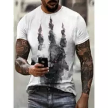 Новые летние мужские футболки с винтажным принтом в виде орла с 3D-принтом, повседневная футболка с коротким рукавом, модные наряды в уличном стиле, свободные топы S