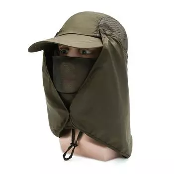 Новые летние мужские и женские кепки, защитные бейсболки, противокапельные, съемные, дышащие солнцезащитные шляпы, солнцезащитные походные шапки Single code армия зеленый