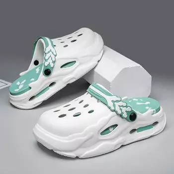 Новые летние мужские и женские уличные тапочки для вождения и ношения на открытом воздухе, женские сандалии двойного назначения на толстой нескользящей подошве 36-37 белый