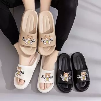 Новые летние мужские нескользящие бесшумные толстые подошвы домашние тапочки легкие удобные сандалии 40-45