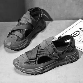 Новые летние мужские сандалии большого размера, модные сандалии на платформе, тапочки, сандалии большого размера Plataforma 36-45 39 серый