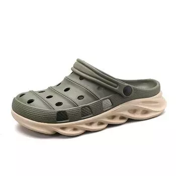 Новые летние мужские сандалии Eva, легкие пляжные уличные мужские тапочки, нескользящая обувь для ванной комнаты для мужчин, популярная модель 40 чёрный