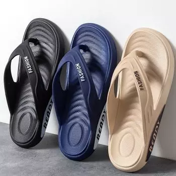 Новые летние мужские шлепанцы пляжные нескользящие мягкие подошвы повседневные пластиковые тапочки сандалии 40-45