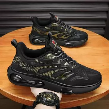 Новые летние мужские светящиеся повседневные кроссовки, дышащие кроссовки на воздушной подушке, черные спортивные туфли, мужские туфли Quanzhou 39
