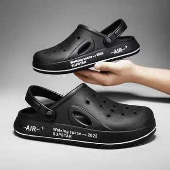 Новые летние мужские тапочки Baotou, нескользящая обувь, уличные пляжные тапочки, сандалии для отдыха на толстой подошве, домашняя садовая обувь, сабо 39-40