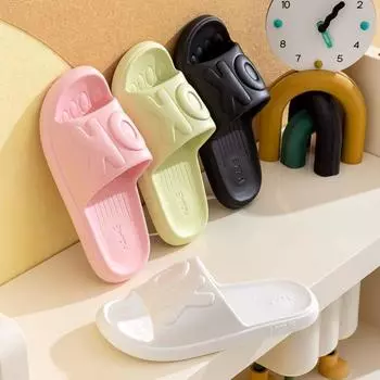 Новые летние нескользящие тапочки EVA для женщин и мужчин, пляжные сандалии, домашние тапочки для ванной на толстой подошве для пар 36-41