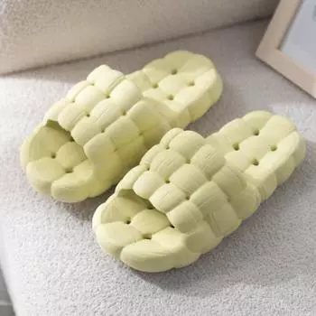 Новые летние пары, протекающие туфли с толстой подошвой, дырявые, для дома, спальни, ванной, женские, классные, нескользящие тапочки 36-37 [normal size] зелёный