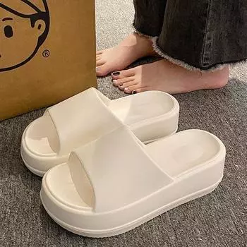 Новые летние пляжные сандалии, шлепанцы, тапочки для женщин, толстая подошва, модная повседневная обувь для отдыха на открытом воздухе из ЭВА 36-37