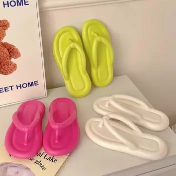 Новые летние противоскользящие прочные пляжные тапочки 36 светло-зеленый