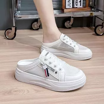 Новые летние сандалии без шнуровки, женская верхняя одежда, тапочки на платформе Ins Tide, повседневная пляжная обувь 35