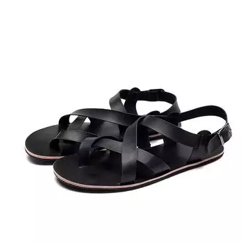 Новые летние сандалии мужские с открытым носком сандалии из натуральной кожи с перфорацией ретро ручной работы удобные дышащие уличные пляжные туфли 37