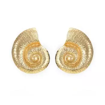 Новые летние серьги-раковины, женские серьги в праздничном пляжном стиле, преувеличенные металлические украшения