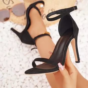 новые летние сексуальные черные босоножки на шпильке размеры 35-43 мужские кросс-сцена большие размеры сумка каблук открытый носок высокие каблуки НЕТ: 61-1 35