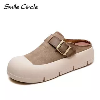 Новые летние тапочки Baotou на толстой подошве для отдыха ярких цветов, модная женская обувь Tide Mori 35 зелёный