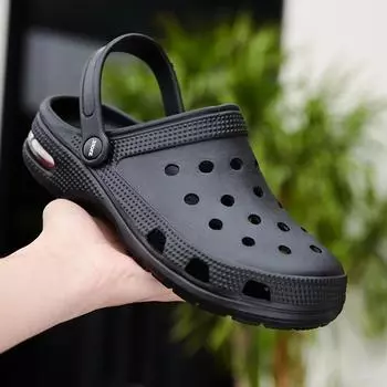 Новые летние тапочки, мужские сандалии, повседневные шлепанцы, сандалии на воздушной подушке из ЭВА, мужские пляжные сандалии, садовые тапочки, сабо 38