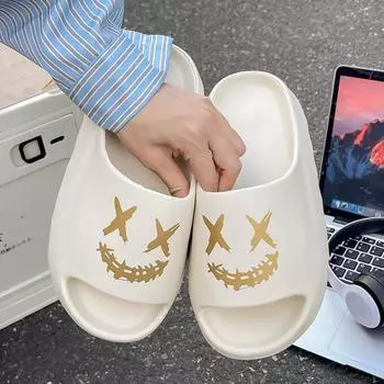 Новые летние тапочки мужские женские EVA мягкая подошва домашние тапочки сандалии легкая пляжная обувь мужские тапочки шлепанцы большой размер 45 36-37