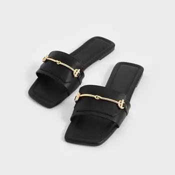 Новые летние тапочки на плоском каблуке Wear A Word с сандалиями на плоской подошве с открытым носком Повседневные сандалии и тапочки Удобная женская обувь 38 чёрный