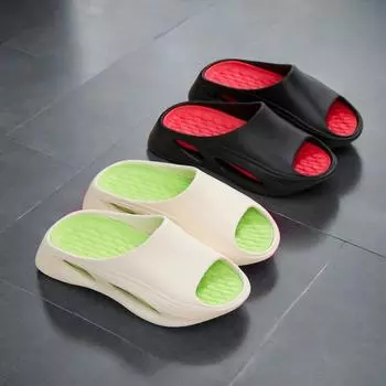Новые летние тапочки с толстой подошвой для дома и улицы, одно слово, повседневные классные тапочки из ЭВА 36/37