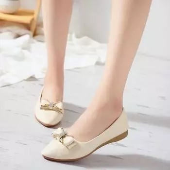 Новые летние удобные повседневные туфли на плоской подошве с острым носком, элегантные легкие дышащие женские туфли с открытым носком и бантом, НЕТ: АБ22 35