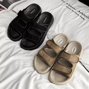 Новые летние уличные тапочки, нескользящие повседневные шлепанцы, пляжная обувь с мягкой подошвой 371221-J 38 белый