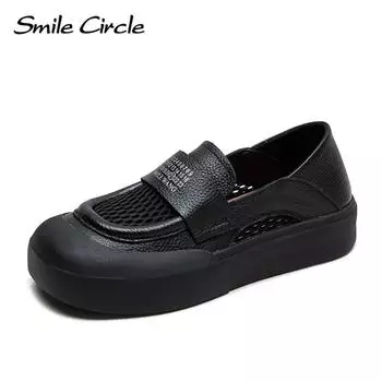 Новые летние универсальные туфли с дышащей сеткой, сандалии на плоской подошве в стиле ретро, удобная модная женская обувь