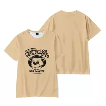 Новые летние женские и мужские футболки с коротким рукавом Five Nights At Freddy s, одежда для фитнеса, новые мужские футболки, футболки для косплея XS