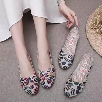 Новые летние женские льняные сандалии на мягкой подошве, легкая удобная женская повседневная обувь 35