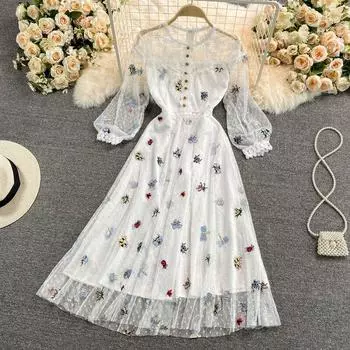 Новые летние женские платья 2024 года L белый