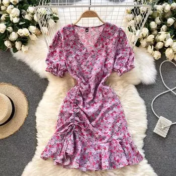 Новые летние женские платья One Size коричневый