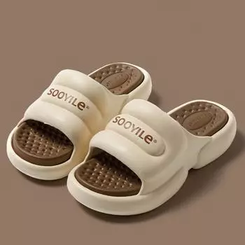 Новые летние женские сандалии на плоской подошве, уличные тапочки на платформе, классические пляжные шлепанцы, обувь из ЭВА на толстой подошве, отпускная обувь для ванной 37-38