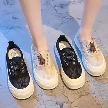 Новые летние женские туфли на плоской подошве, дышащие маленькие белые туфли с сеткой, модные женские повседневные спортивные туфли с сеткой 35