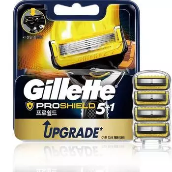 Новые лезвия для бритвы Gillette ProShield, желтые, 1 комплект, 4 шт.