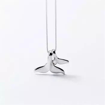 Новые личные модные ювелирные изделия из стерлингового серебра 925 пробы с подвеской в виде дельфина и рыбьего хвоста для женщин Xl140 разноцветный