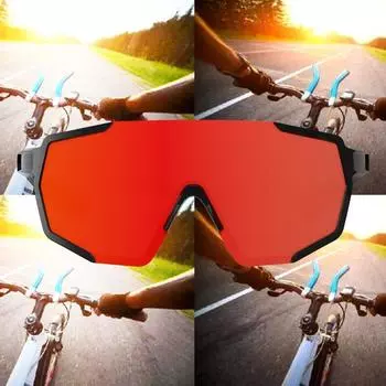 Новые лобовые стекла для верховой езды, уличные велосипедные очки, спортивные очки, очки для верховой езды UV400 красный