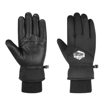 Новые лыжные перчатки для мужчин, зимние водоотталкивающие, противоскользящие, бархатные, утолщенные, теплые перчатки для сенсорных экранов для пар для женщин Average size